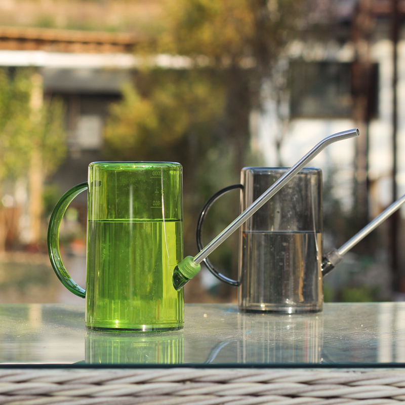 不锈钢长嘴塑料洒水壶家用浇花壶园艺洒水壶多肉淋花喷壶浇水神器