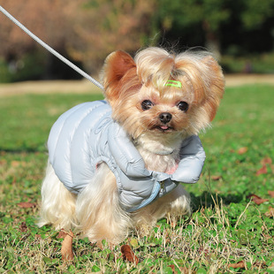 狗狗衣服两脚羽绒服冬季 宠物服装 保暖棉服小型犬马甲背心现货