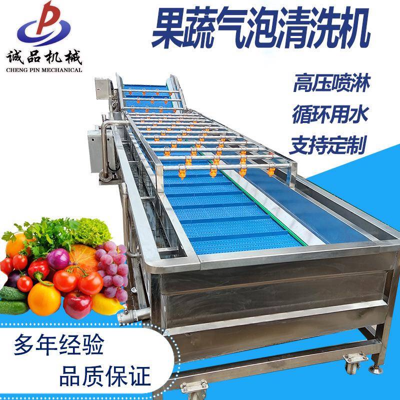 大小型果蔬气泡清洗机商用小番茄西红柿洗果机洗荔枝黄桃水果机器