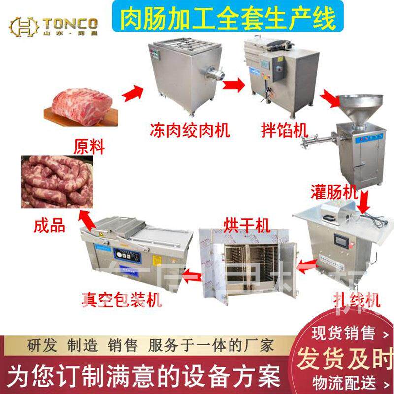 肉制品商用灌肠设备厂家红肠生产烟熏炉设备全自动液压式灌肠机