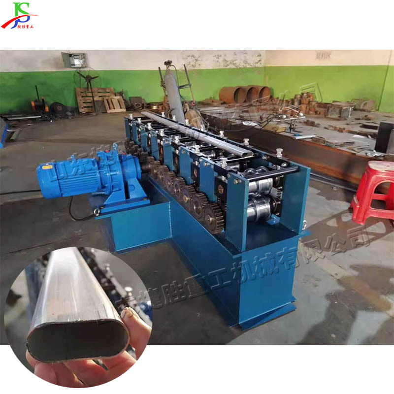 圆管变椭圆管机 全自动椭圆管成型设备 液压大棚压扁骨架成型机