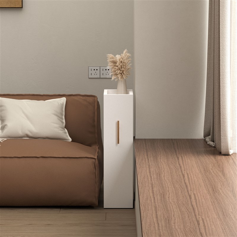 厨房夹缝柜卫生间收纳柜墙边小书柜沙发边几带轮可移动超窄置物架