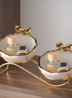 轻奢玄关钥匙收纳摆件入户口鞋柜家居客厅装饰品搬家乔迁新居礼物