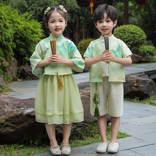 團購更優(yōu)惠漢服兒童節(jié)演出服學生春夏季 中國風女童古風幼兒園唐裝