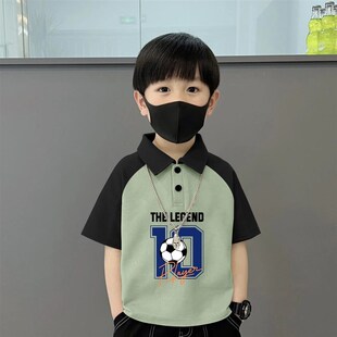 POLO衫 男童短袖 休闲半袖 T恤中小童宝宝卡通纯棉夏季 上衣儿童夏装