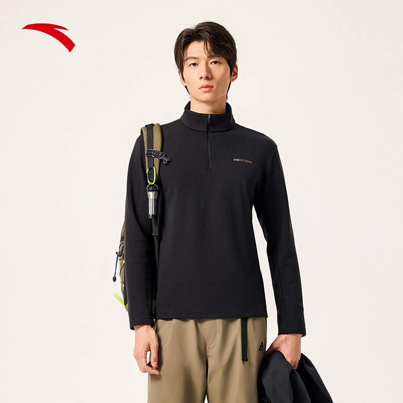 安踏户外加绒长袖t恤男冬季新款半拉链加厚运动服上衣152546406N,运动服/休闲服装,运动卫衣/套头衫,淘宝优惠券,粉丝福利购,淘宝优惠卷