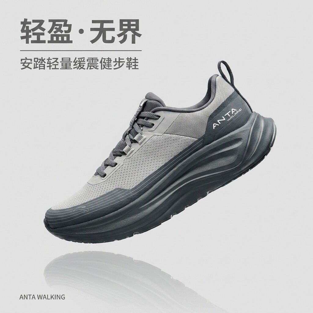 安踏乐道丨2026夏季综训网面透气跑鞋缓震户外厚底运动鞋防滑男鞋