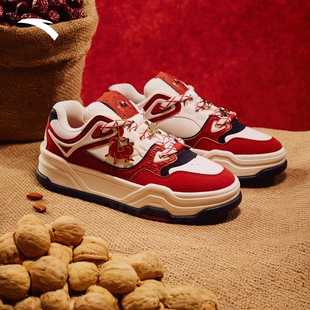 安踏好事发生 芝士蛋糕丨厚底板鞋男女款新年配色运动鞋122618071