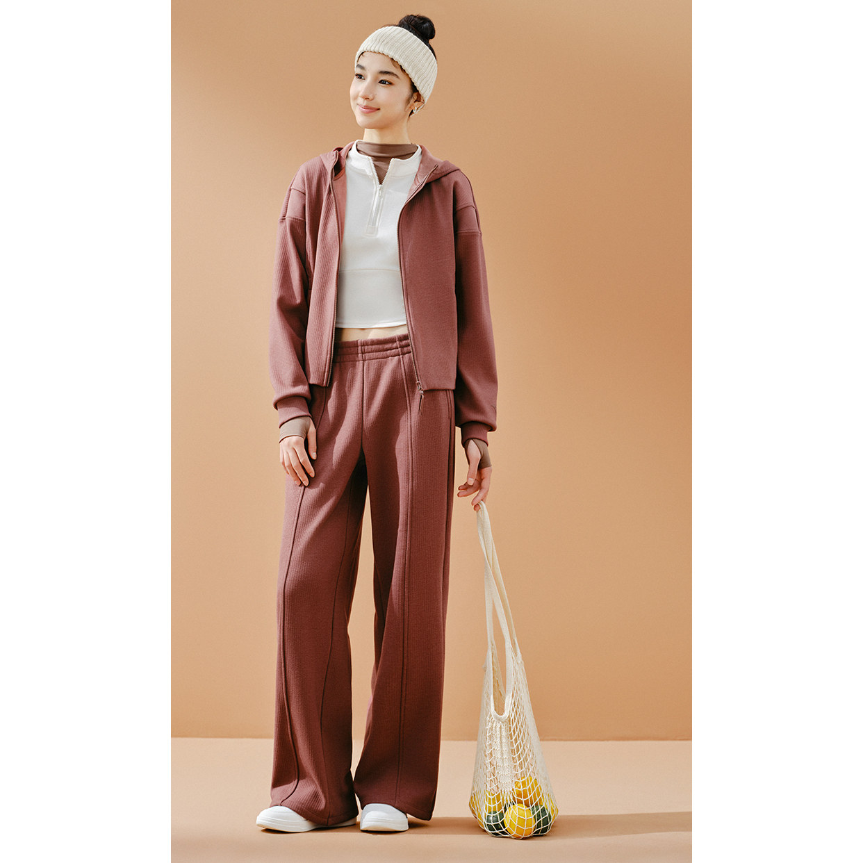 安踏休闲阔腿裤女冬季新款肌理感提花加绒弯刀运动长裤162547310N,运动服/休闲服装,运动长裤,淘宝优惠券,粉丝福利购,淘宝优惠卷