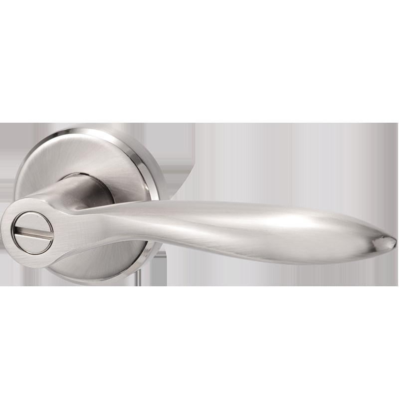 卫生间门锁无钥匙通用型铝合金洗手间执手锁浴室厕所锁门把手家用