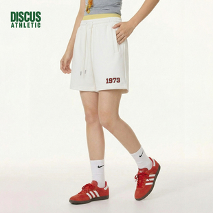 美式 休闲短裤 复古短裤 女式 松紧腰徽章印花休闲热裤 2026夏季