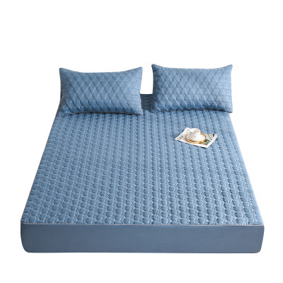纯棉床笠单件全棉加厚夹棉席梦思床垫保护套防滑固定防尘床罩全包