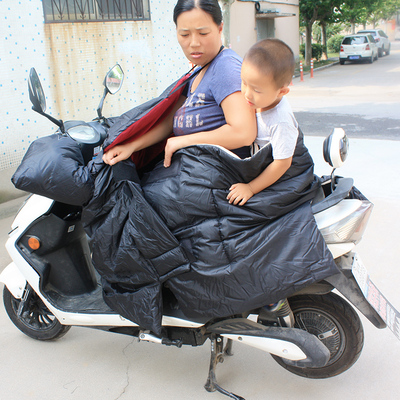 两人用亲子款挡风被加绒双人全包款电动车防风被母子加大冬季防雨