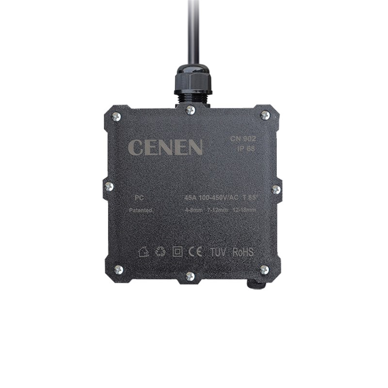 单孔防水接线盒室外终端盒子线路板保护盒塑料黑色外壳地埋可定制