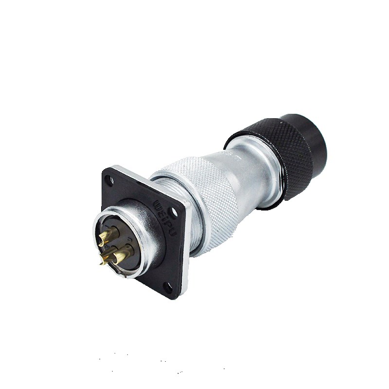 威浦航空插头插座WS20-2-3-4-5-6-7-8-9-12-15芯TD/Z波纹管连接器