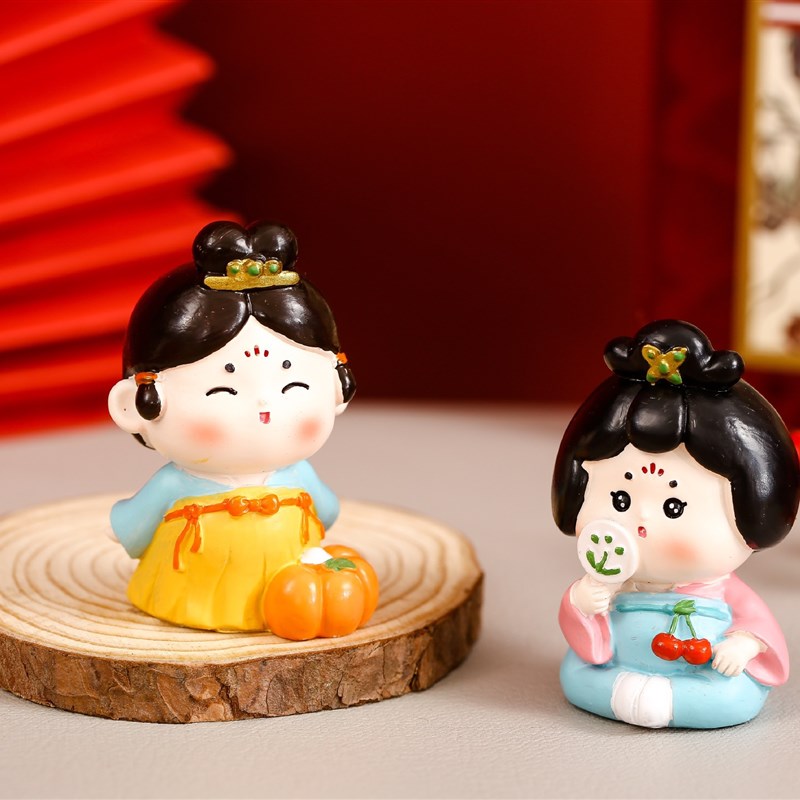 西安文创唐仕女小摆件创意家居装饰品桌面可爱礼物旅游纪念品礼品