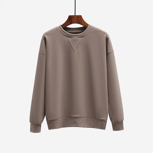 圆领卫衣女保暖衣秋冬款 女士德绒加厚家居服上衣宽松舒适落肩时尚