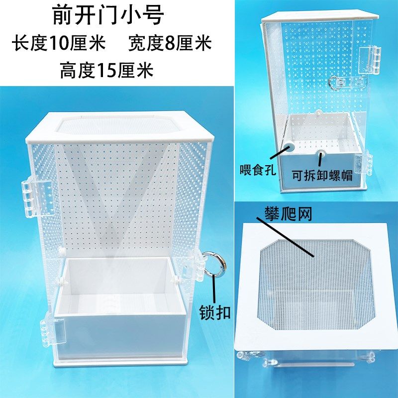 螳螂饲养盒鸣虫生态盒树蛙巨拟叶螽昆虫蝴蝶跳蛛蛐蛐蝈蝈亚克力