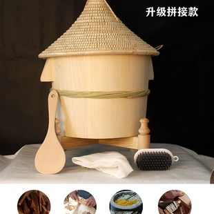 攀枝花木蒸子蒸饭桶整木小号家用正子纯手工木甄子商用竹底木蒸桶