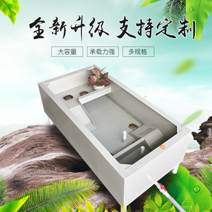 大型乌龟缸阳台家用带晒台乌龟别墅半水龟箱水陆两用龟缸龟箱龟池