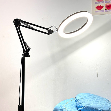 美容院LED落地灯纹绣美容无影美甲纹眉种睫毛柔光折叠悬臂工作灯