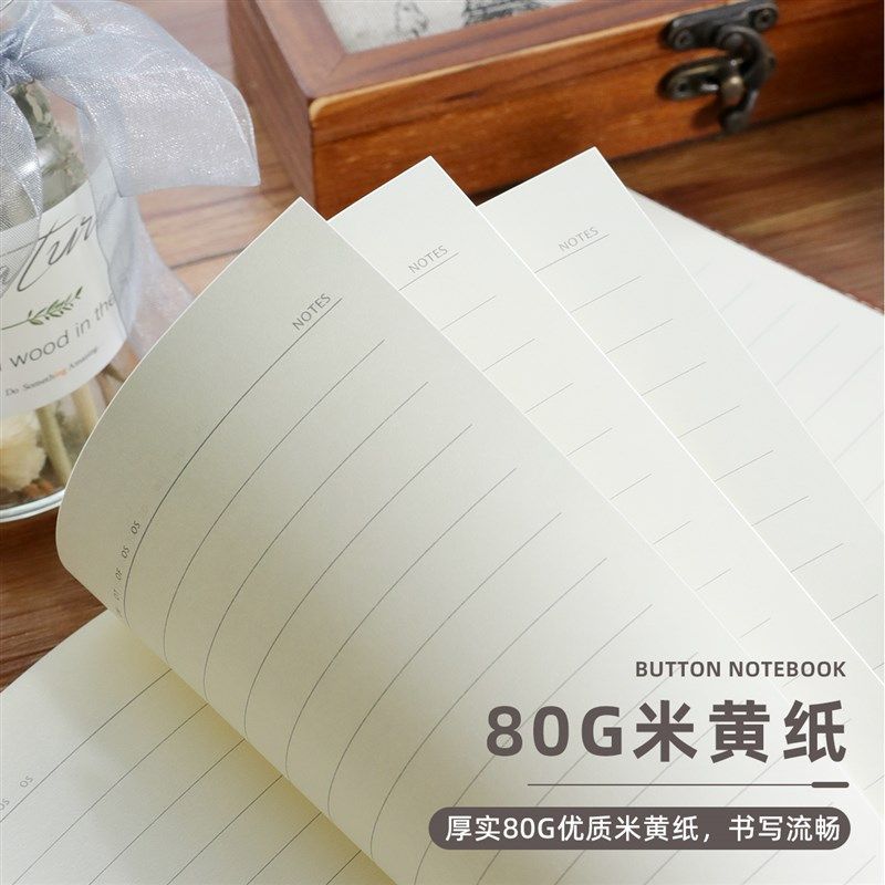 加厚复古笔记本子商务A5记事本B5皮面带扣会议记录本随身手账本