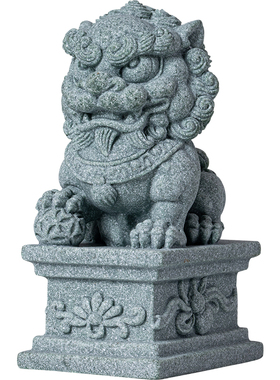 中式石狮子一对茶宠茶玩摆件工艺品家居客厅鱼缸造景盆栽桌面装饰