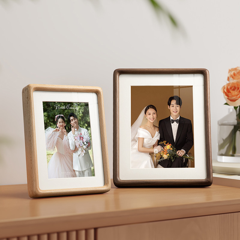 实木相框摆台照片定制画框装裱高级感洗照片做成婚纱照结婚照摆件,家居饰品,相框/画框,淘宝优惠券,粉丝福利购,淘宝优惠卷