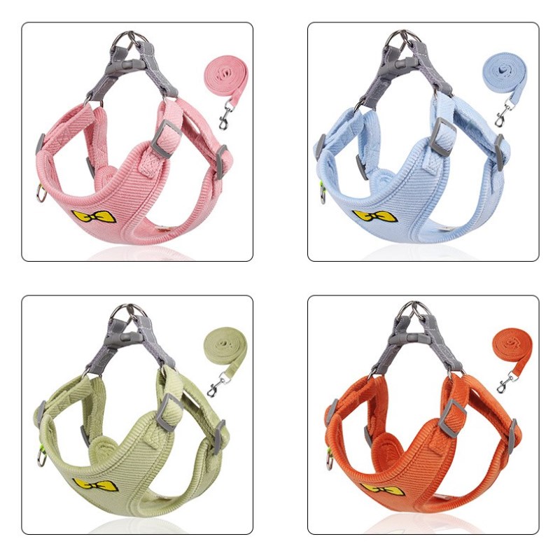 狗狗牵引绳小狗遛狗绳狗链子用品背心式小型犬比熊透气胸背带泰迪