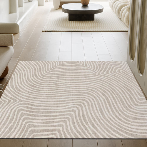 PVC 入户门地垫门垫高端侘寂风免洗进门地毯日式奶油色玄关脚垫子