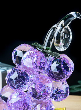 家居创意水晶葡萄工艺品摆件客厅酒柜电视柜家居装饰品精致小礼品