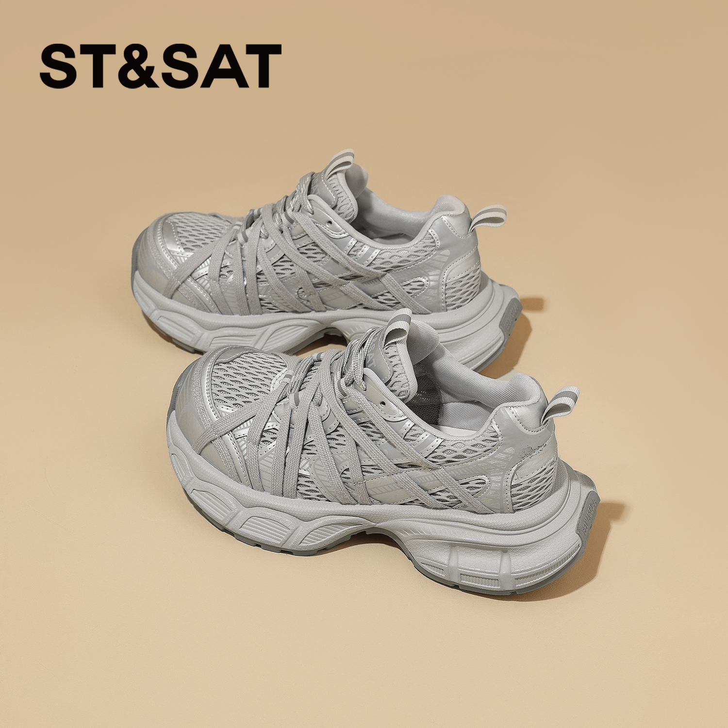 星期六新款老爹鞋厚底5厘米