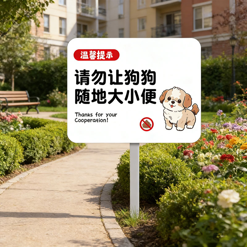 文明养犬提示牌【免费定制】