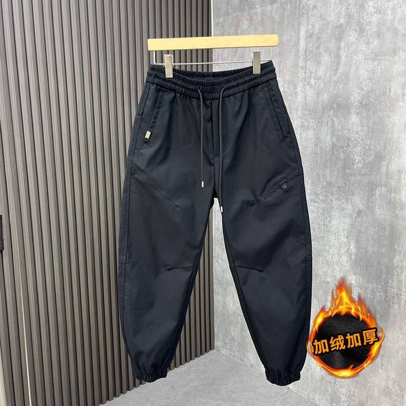 秋冬款户外简约加绒束脚裤男潮牌小脚裤新款宽松哈伦裤黑色休闲裤,男装,大码下装,淘宝优惠券,粉丝福利购,淘宝优惠卷