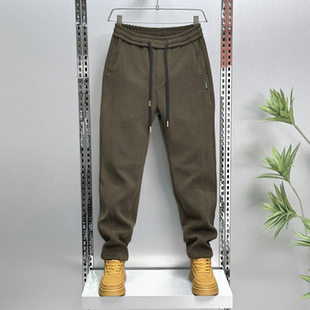 加绒加厚免熨烫纯色户外小脚运动裤 秋冬休闲裤 高品质男士 潮牌时尚