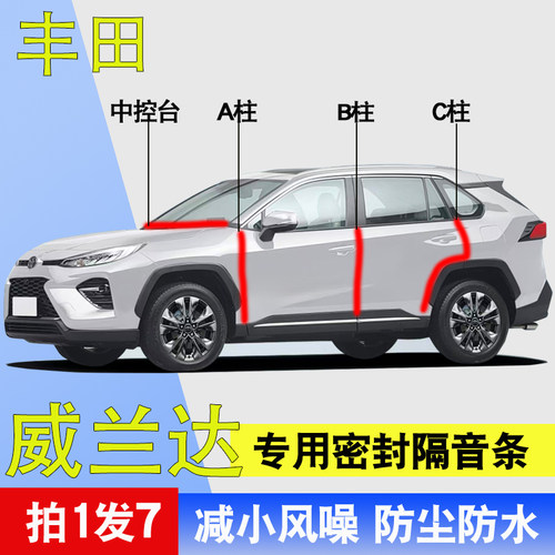 丰田威兰达专用全车门隔音密封条