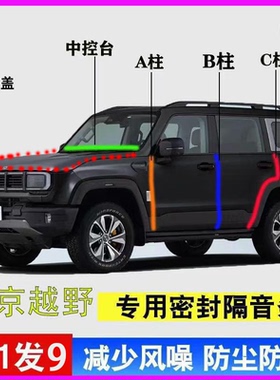 北京BJ30/BJ40专用汽车门ABC柱中控台密封条隔音胶条引擎盖后备箱