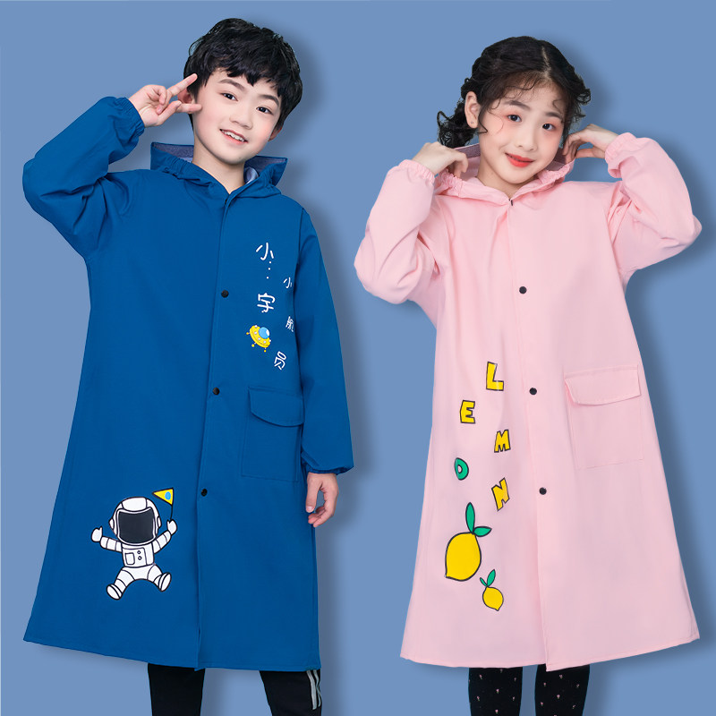 儿童中长雨衣全身防水带书包位雨披男女幼儿园宝宝雨具