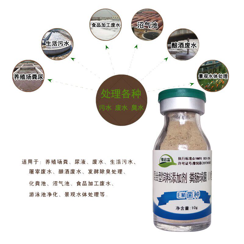 污水处理菌种养殖菌种原种猪场化粪池粪便微生物发酵剂分解剂