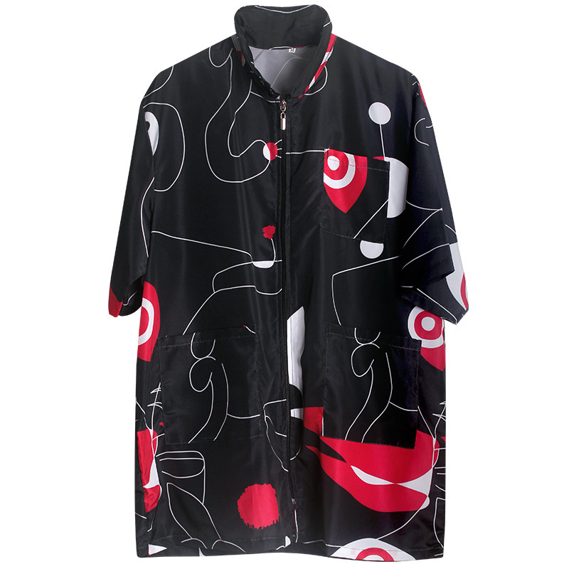 美发理发师工服烫染发罩衣发廊助理围裙中工小工作服防水技师服