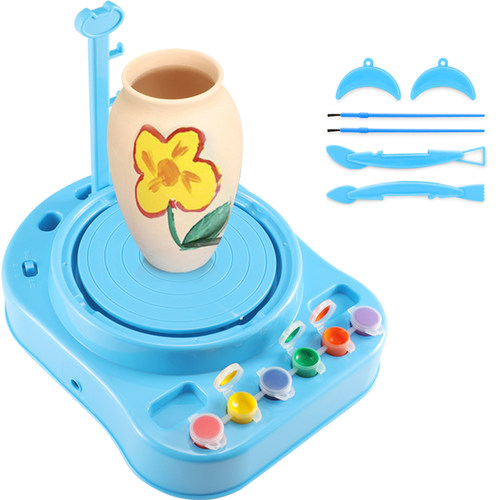 儿童陶艺拉胚转台学生手工制作做陶瓷的工具装陶泥陶土器