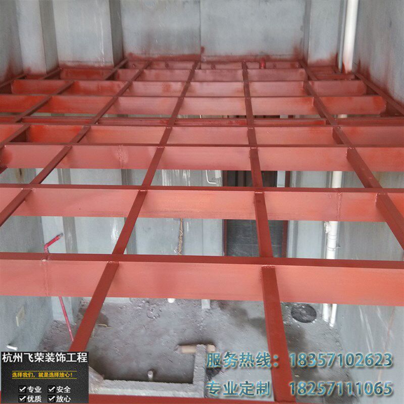 杭州钢结构阁楼加二层槽钢工字钢搭建复式隔层别墅商铺