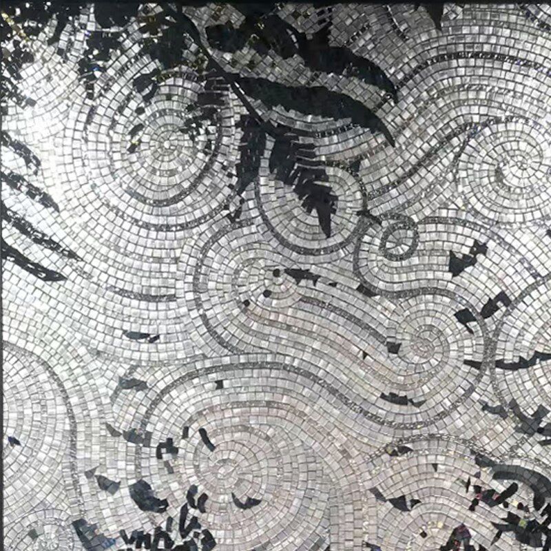 烁亮银箔艺术马赛壁画镶嵌剪画装饰挂画玄关背景墙拼图拼