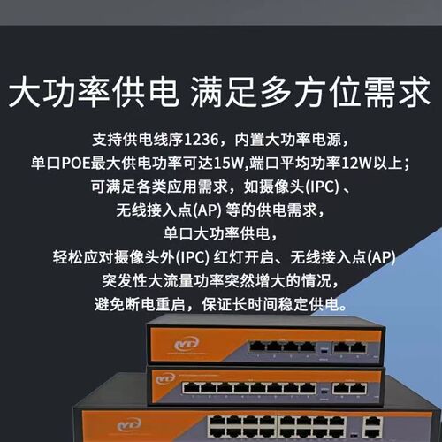 交换口上千兆交换供电