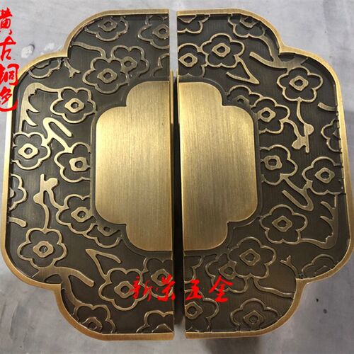 镂空大门拉手工艺把手 酒店会所门铜拉手 欧式