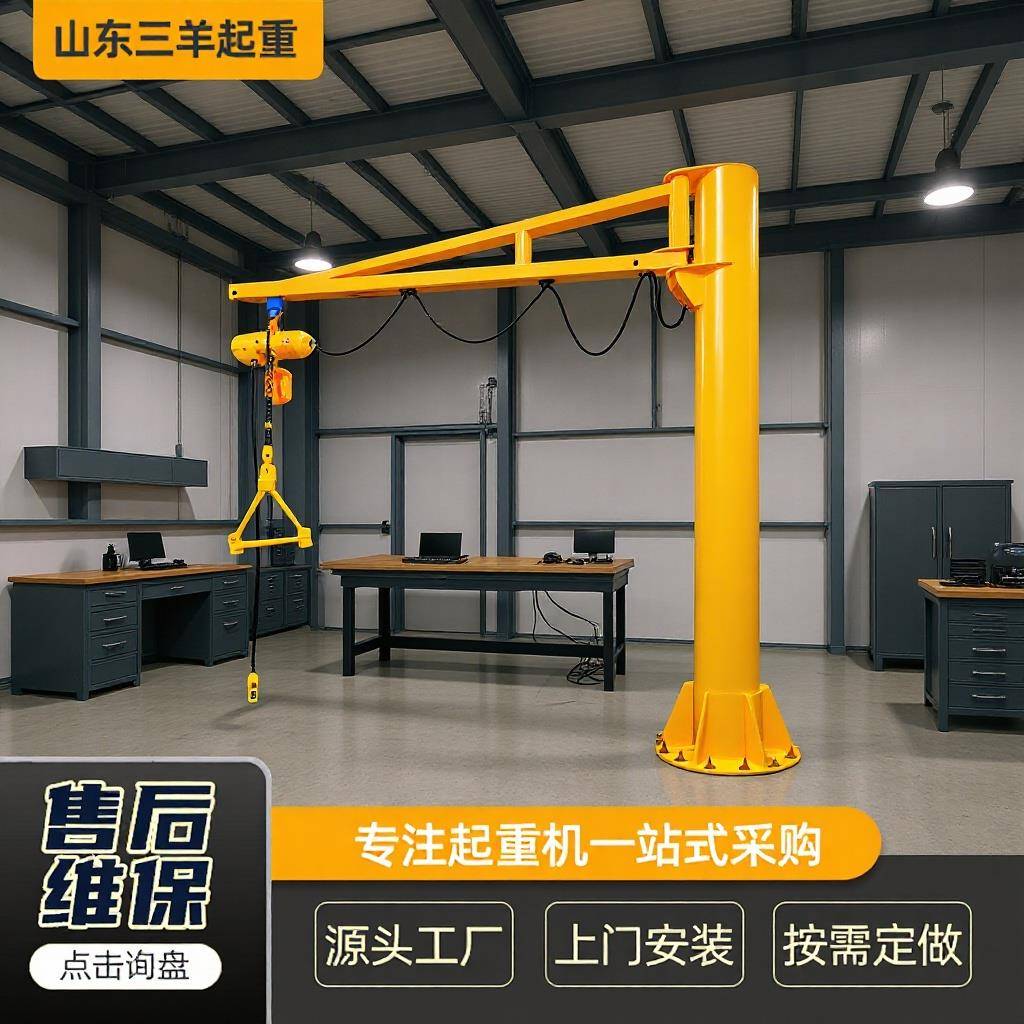 定柱式起重悬臂吊立柱式电动60度旋转独臂吊起重机5吨电动悬臂吊