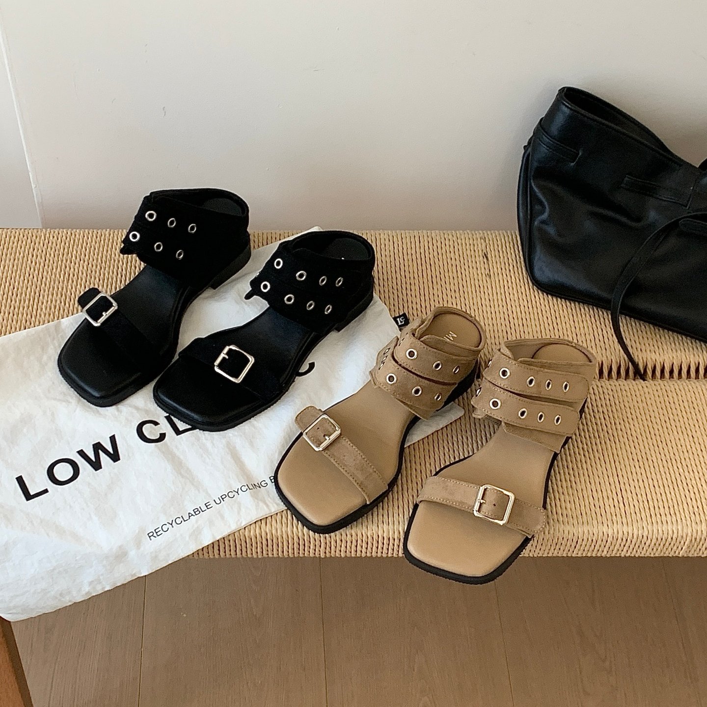 MIJILISHOE内增高方头一
