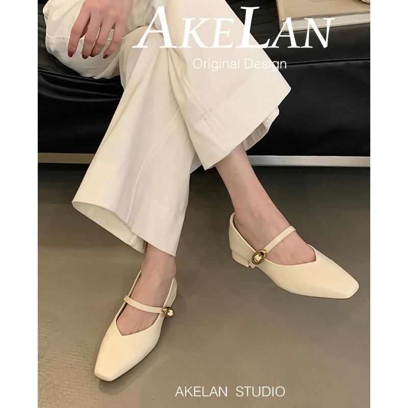 羊皮版~法式玛丽珍鞋女20