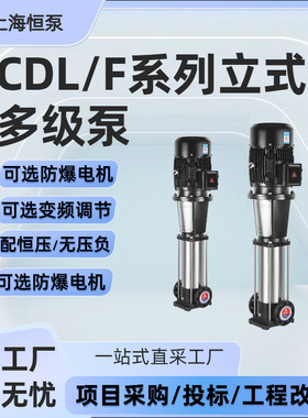 高扬程可选变频调节恒压供水设备管道增压CDL立式不锈钢多级泵