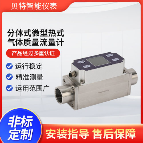 分体式微型热式气体质量流量计压缩空气氧气氢气氦气丙烷流量计